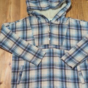 Plaid Hooded Kids Jacket